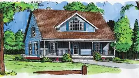 image of small country house plan 1227